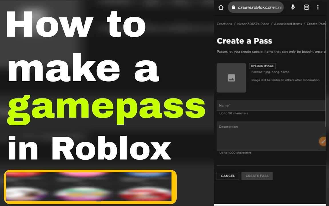 How to Make a Gamepass on Roblox?